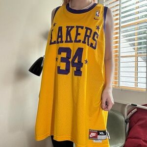 Vintage Nike Shaquille O’Neal 34 Lakers Jersey – XL Length +2